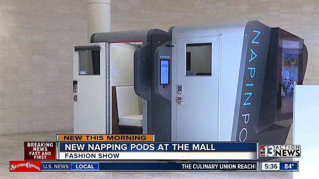 Napping pods available on Las Vegas Strip