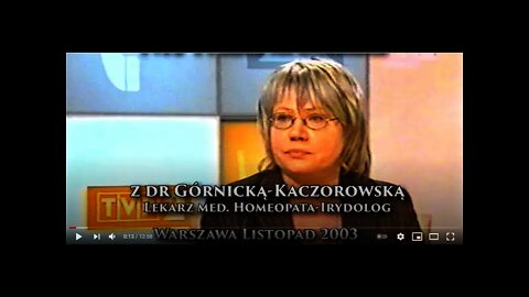 MEDYCYNA - HOMEOPATIA I IRYDOLOGIA - DIAGNOZOWANIE I LECZENIE CHORÓB Z TĘCZÓWKI OKA /2003 ©TV IMAGO