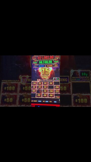Midday Bonus Video - Buffalo Link $50 Hold & Spin! Foxwoods Resort & Casino #shorts