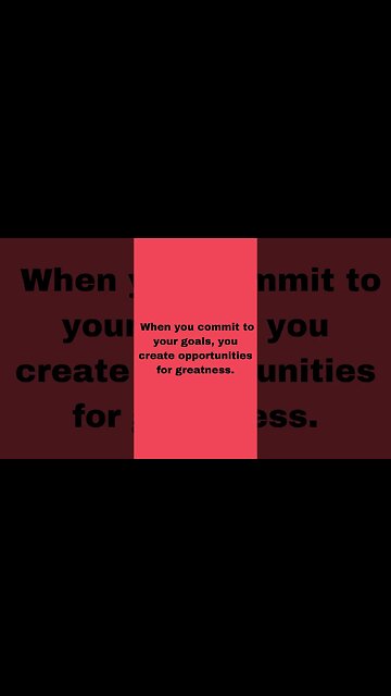 Commitment The Key to Success. #shorts