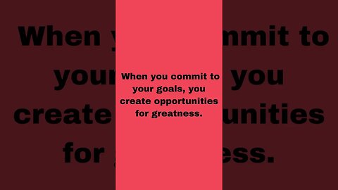 Commitment The Key to Success. #shorts