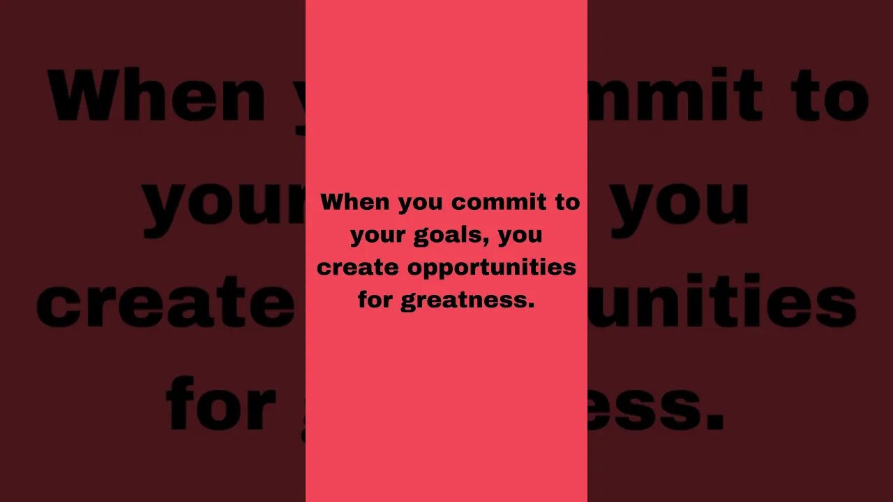 Commitment The Key to Success. #shorts