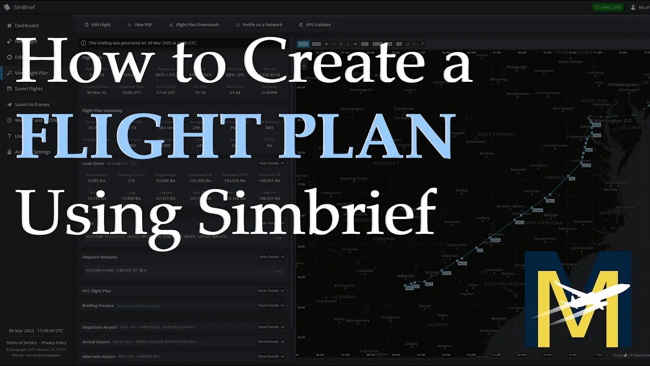 How to EASILY Create a Flight Plan for Flight Simulation!