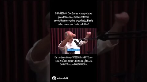 Ciro Gomes faz acusações gravíssimas contra o PT. Conta tudo Ciro!