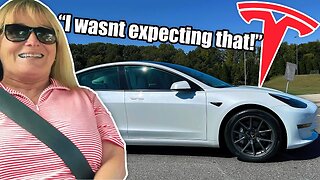 "It's Like a Rollercoaster!" Hilarious First Tesla Drive Reaction!