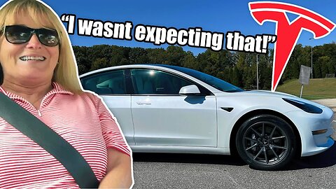 "It's Like a Rollercoaster!" Hilarious First Tesla Drive Reaction!