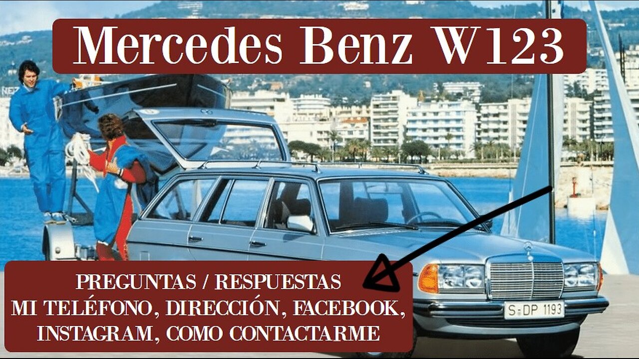 Mercedes Benz W123 - Como mandarme fotos videos, llamarme, mi Facebook instagram etc. Te lo explico