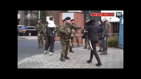 Storm troopers training to round up citizens in Europe.