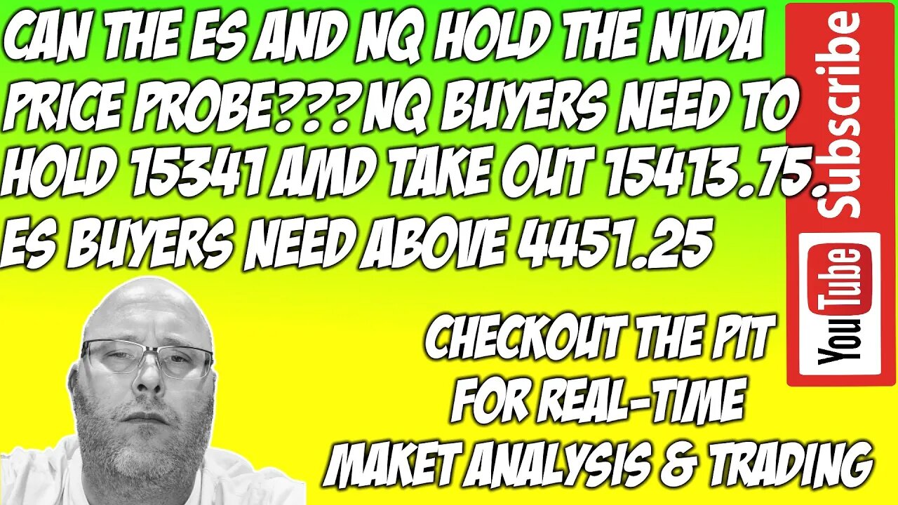 Can Market Sustain NVDA Price Probe - ES NQ Premarket Trade Plan - The Pit Futures Trading