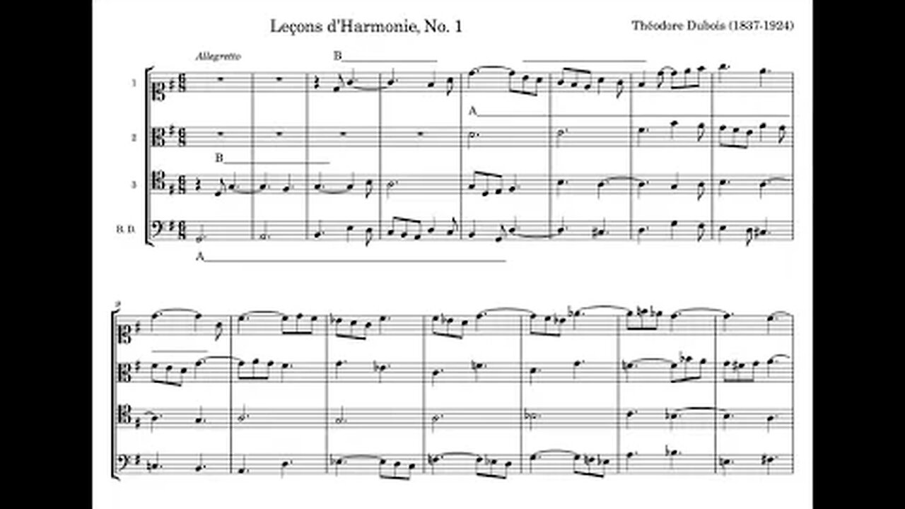 Leçons d'Harmonie, No. 1 (Théodore Dubois)