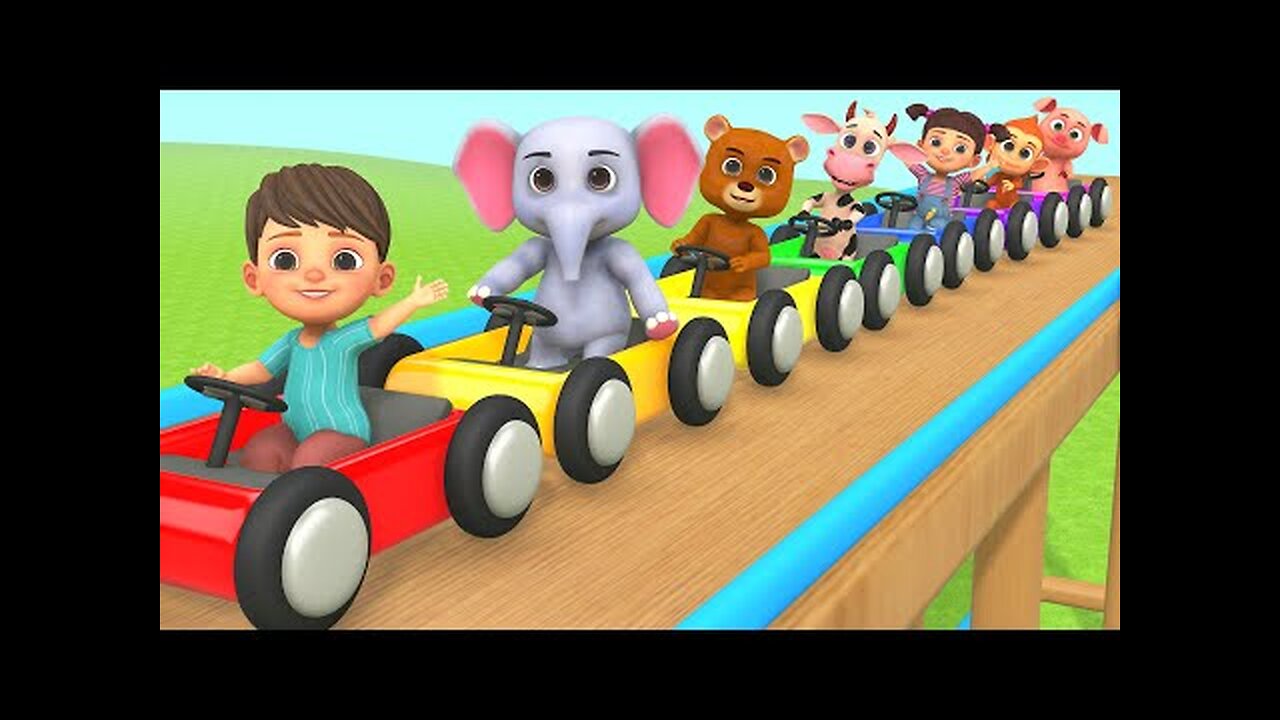 Baby Car Racing Ramp Toy COLORS FOR KIDS | Learn Colours for Kids & Toddlers Children Nursery Rhymes