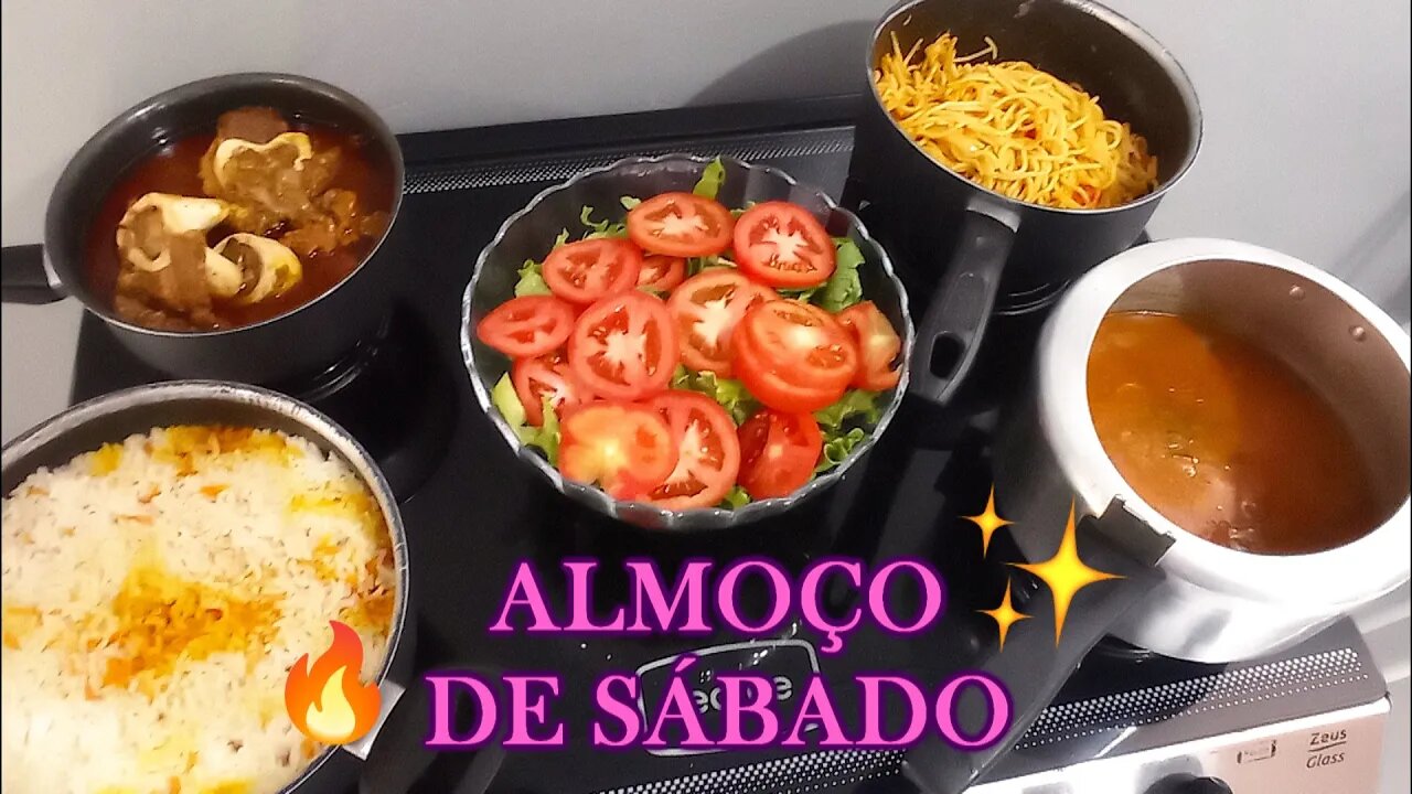 ALMOÇO DE SÁBADO COMPLETO FÁCIL E RÁPIDO