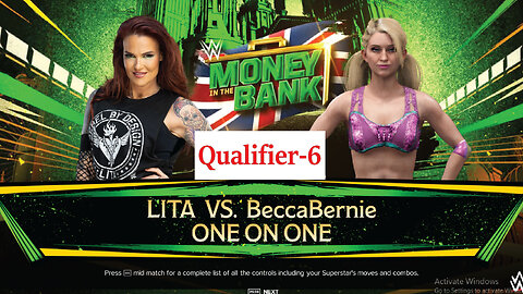 Lita vs Becca Bernie , Womens Money In The Bank Qualifier 6 , WWE 2k24 Gaming