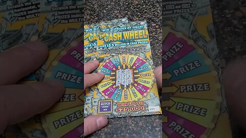 Winning Cash Wheel Scratch Off Lottery Tickets!!