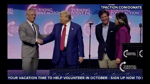 🎯 RFK Jr on stage with PDJT, Tucker and Tulsi 💥 TP Action Rally