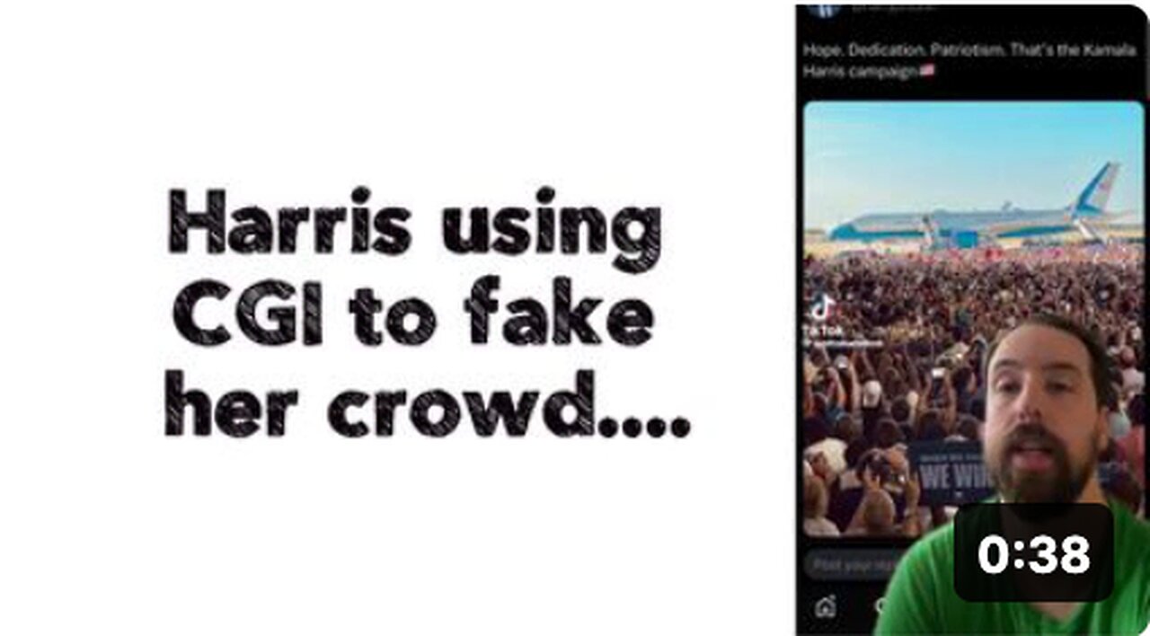 Harris using CGI to fake her crowd....