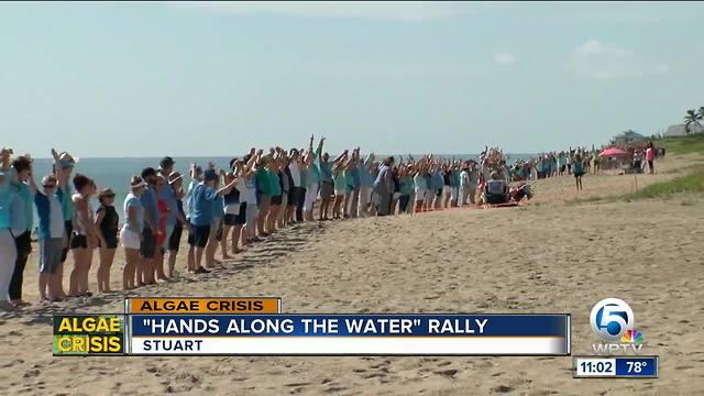 Floridians line beaches to demand state stop water pollution