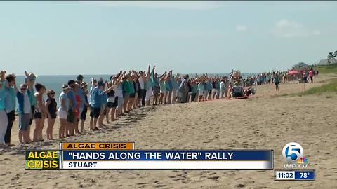 Floridians line beaches to demand state stop water pollution