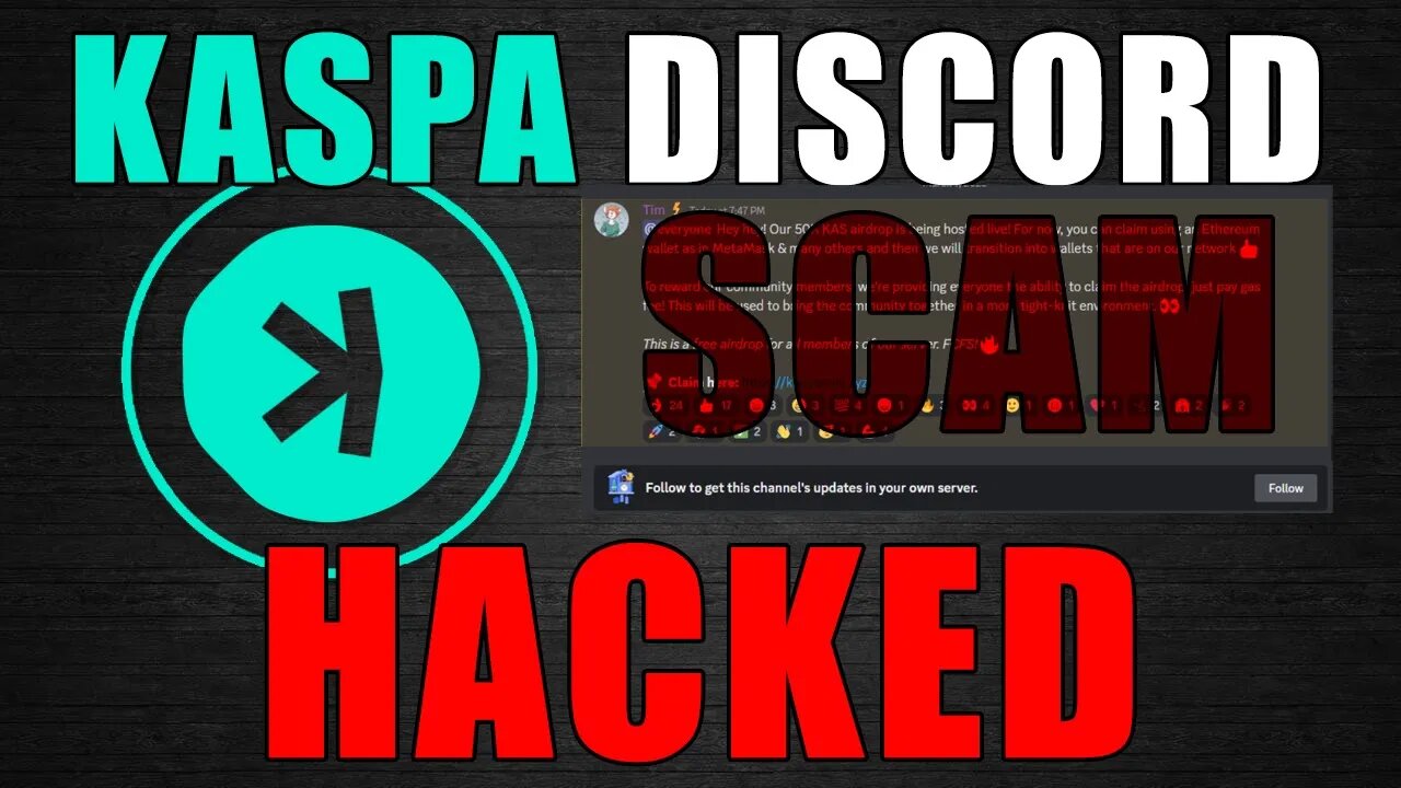 KASPA Discord Hacked And SCAMMING | BEWARE