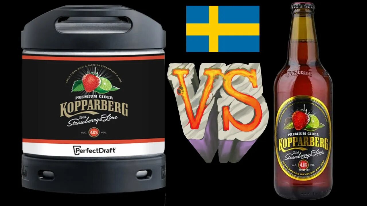 Perfectdraft Pro Koppaberg Cider Strawberry & Lime 4% ABV Keg Vs 500ml bottle