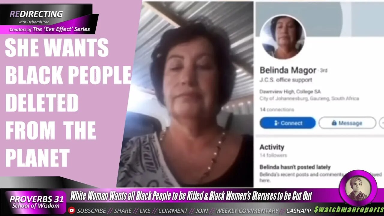 White Woman Wants all Black People to be KiIIed & Black Women’s Uteruses to be Cut 0ut