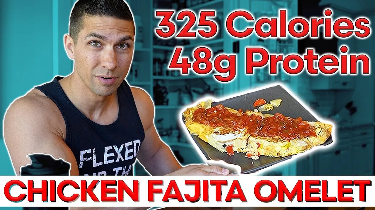 HEALTHY Chicken Fajita Omelette Recipe – High Protein Low Calorie Breakfast for WEIGHT LOSS