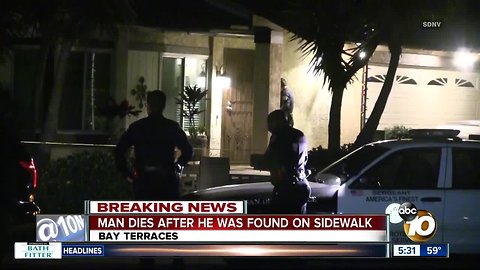 San Diego police investigating death of man found injured on Bay Terrace sidewalk