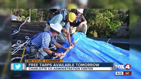Free surplus tarps to be distributed to hurricane victims tomorrow