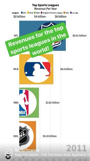 TOP 10 SPORTS LEAGUES BY REVENUE!!!