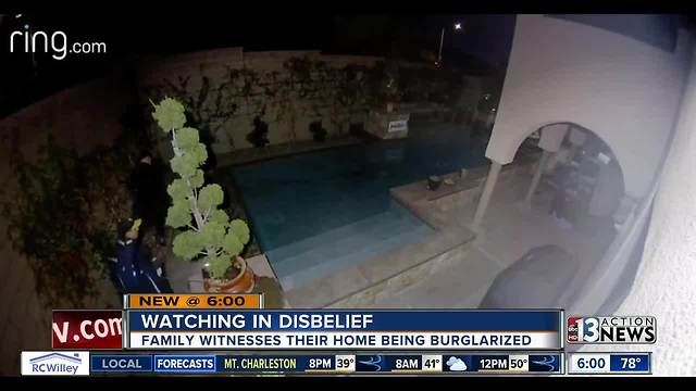 Family watches home being burglarized