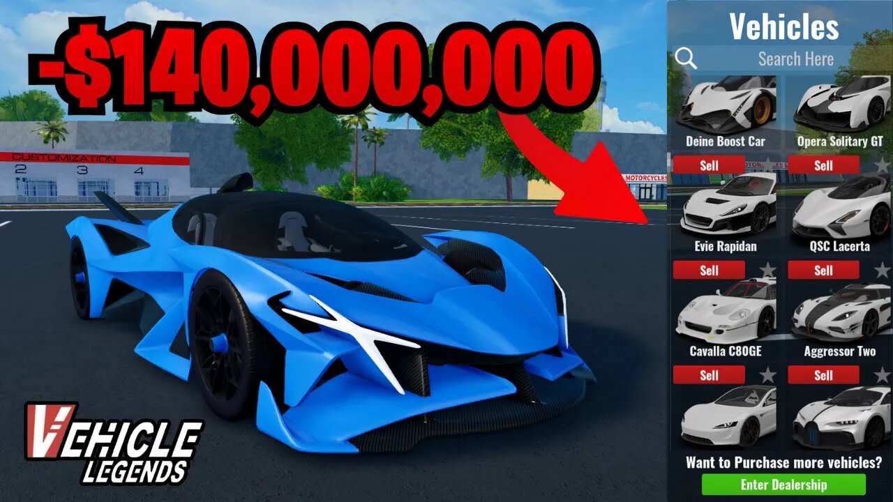 Buying EVERY Vehicle and Car in ROBLOX Vehicle Legends!