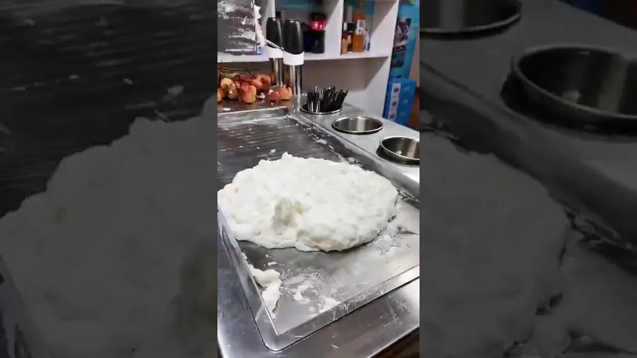 lichi ice cream roll street food street ice cream #shorts #viral #trending