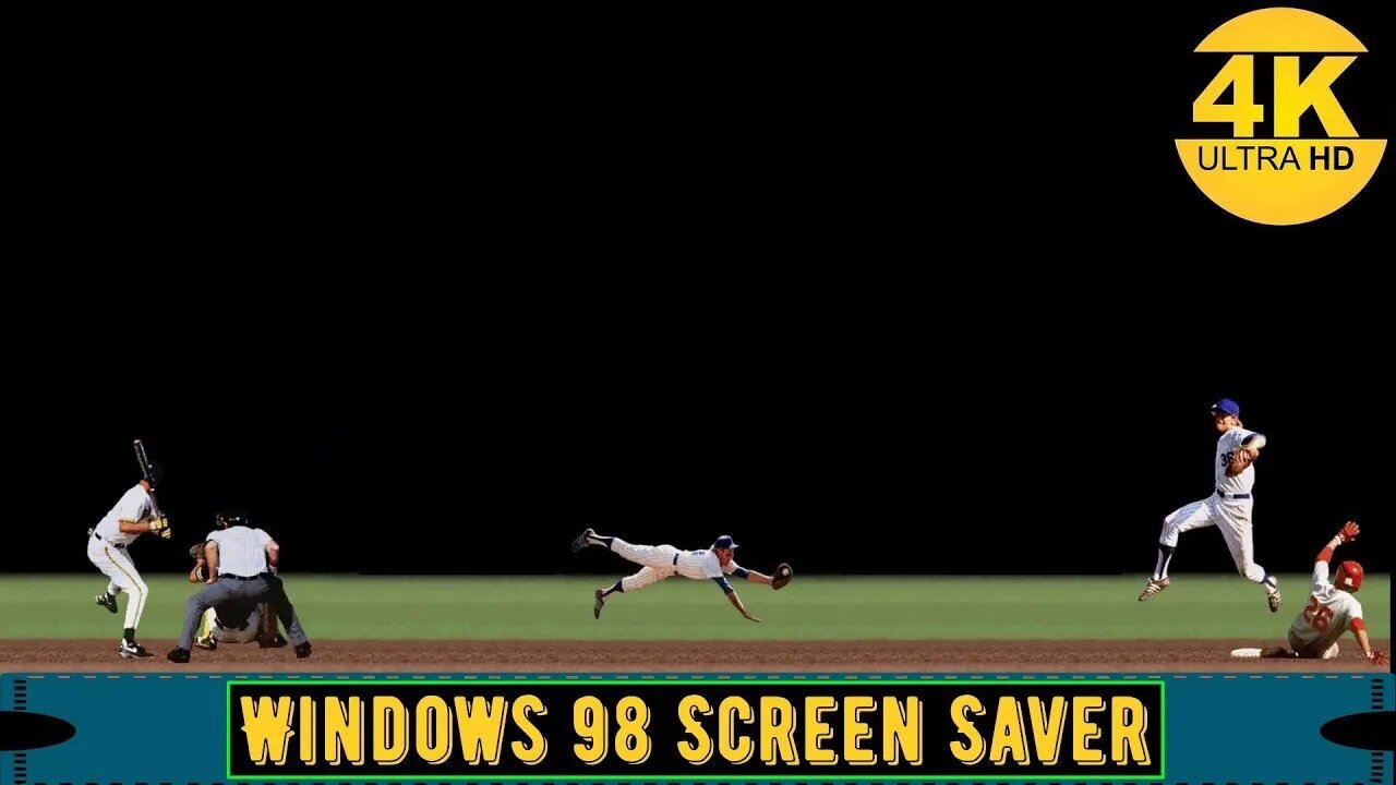 SCREENSAVER 4K | Baseball | Windows 98 Screen Saver