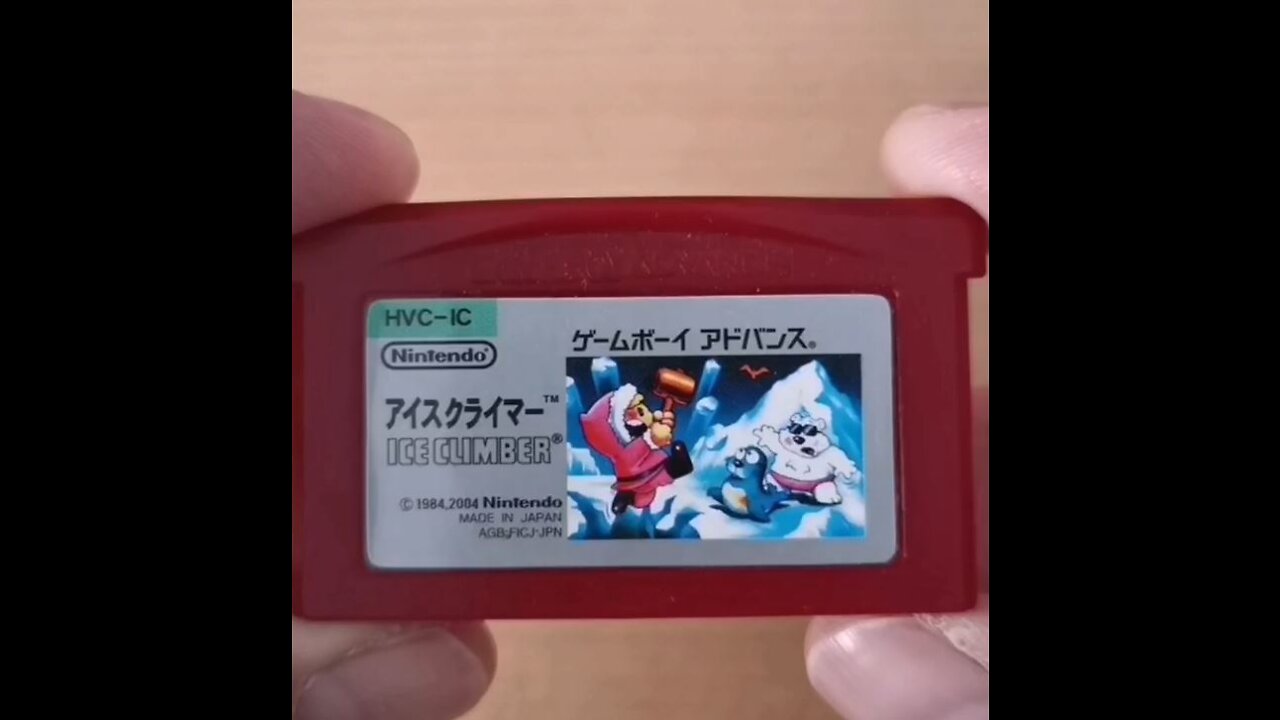 Reach the condor at the top! Ice Climber Famicom Mini for the Game Boy Advance Loaded in Nintendo Game Boy Advance SP Famicom Console