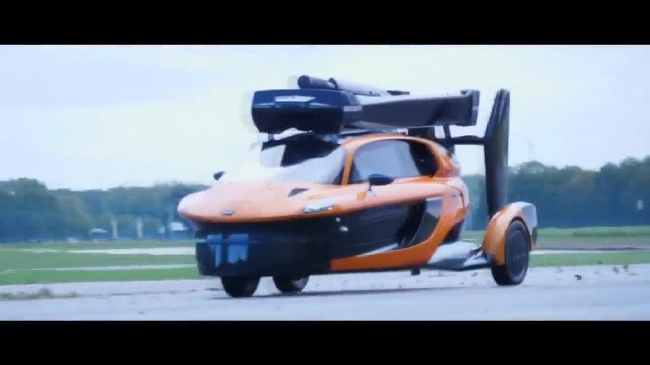 Flying car on display in Miami