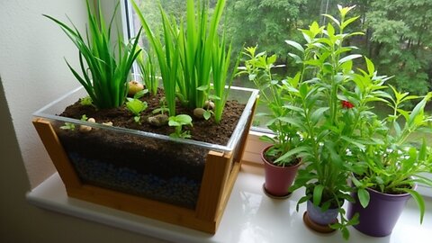 Mini Pond in the Balcony for Guppies