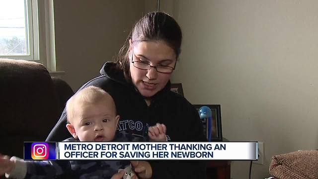 Officer recognized for saving choking baby