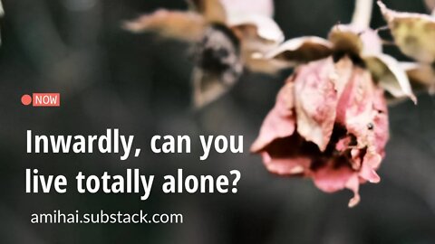 Inwardly, can you live totally alone? | amihai.substack.com | Art of Now