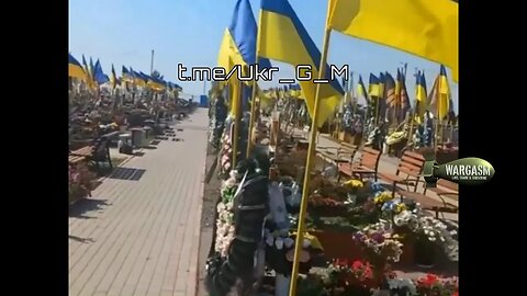 A typical cemetary in Ukraine