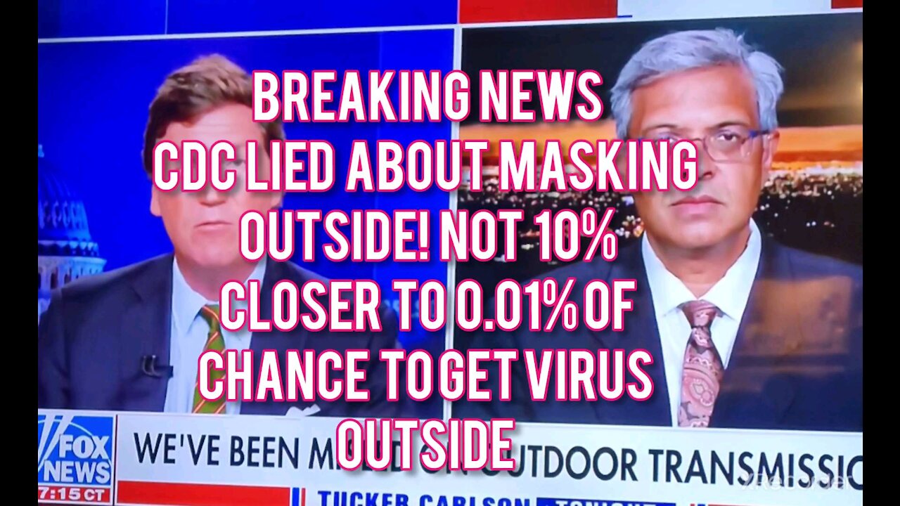 CDC LIED BY OMITION NOT 10% CHANCE TO CATCH VIRUS OUTSIDE.