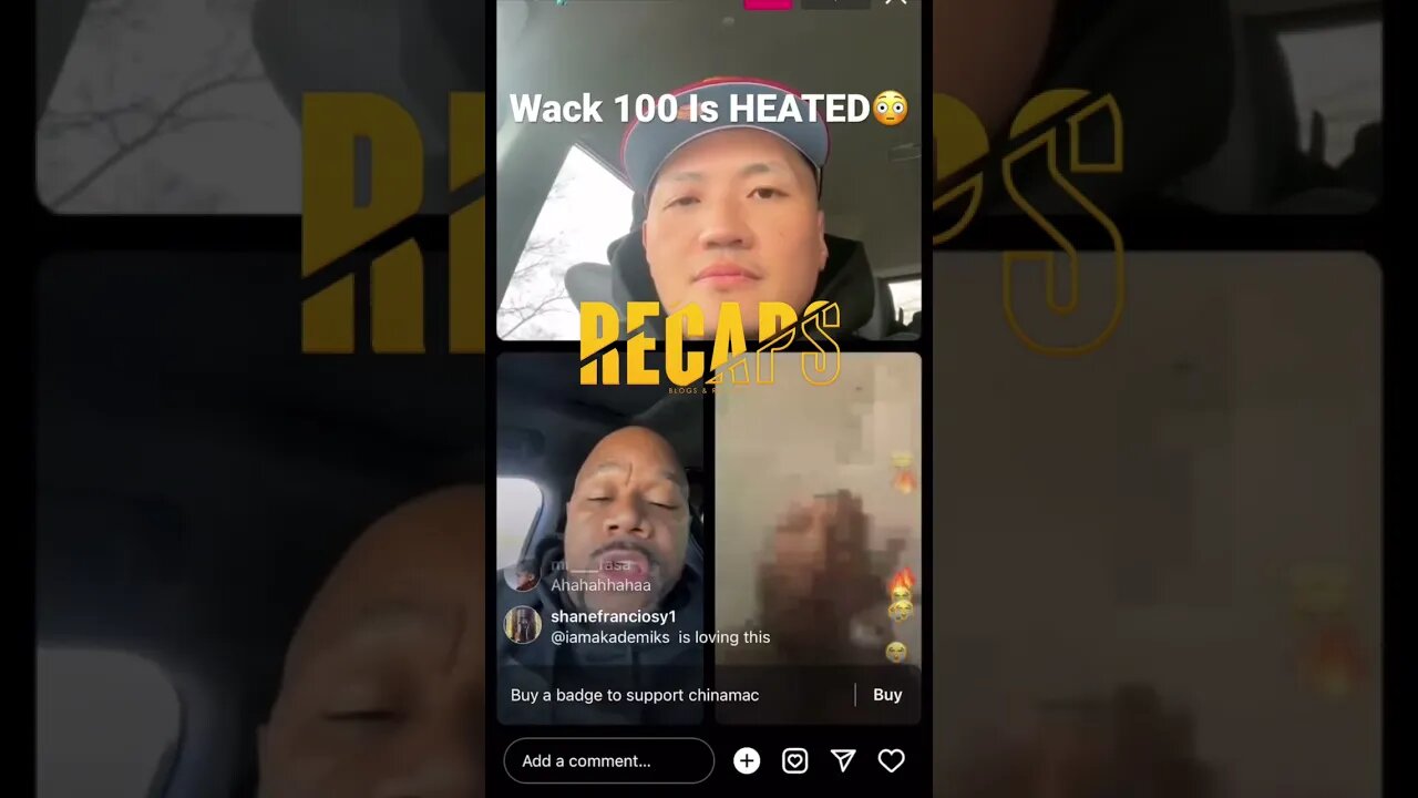 #maino and #wack100 have heated argument on IG LIVE #shorts #rap #rapfight #iglive RAP RECAPS