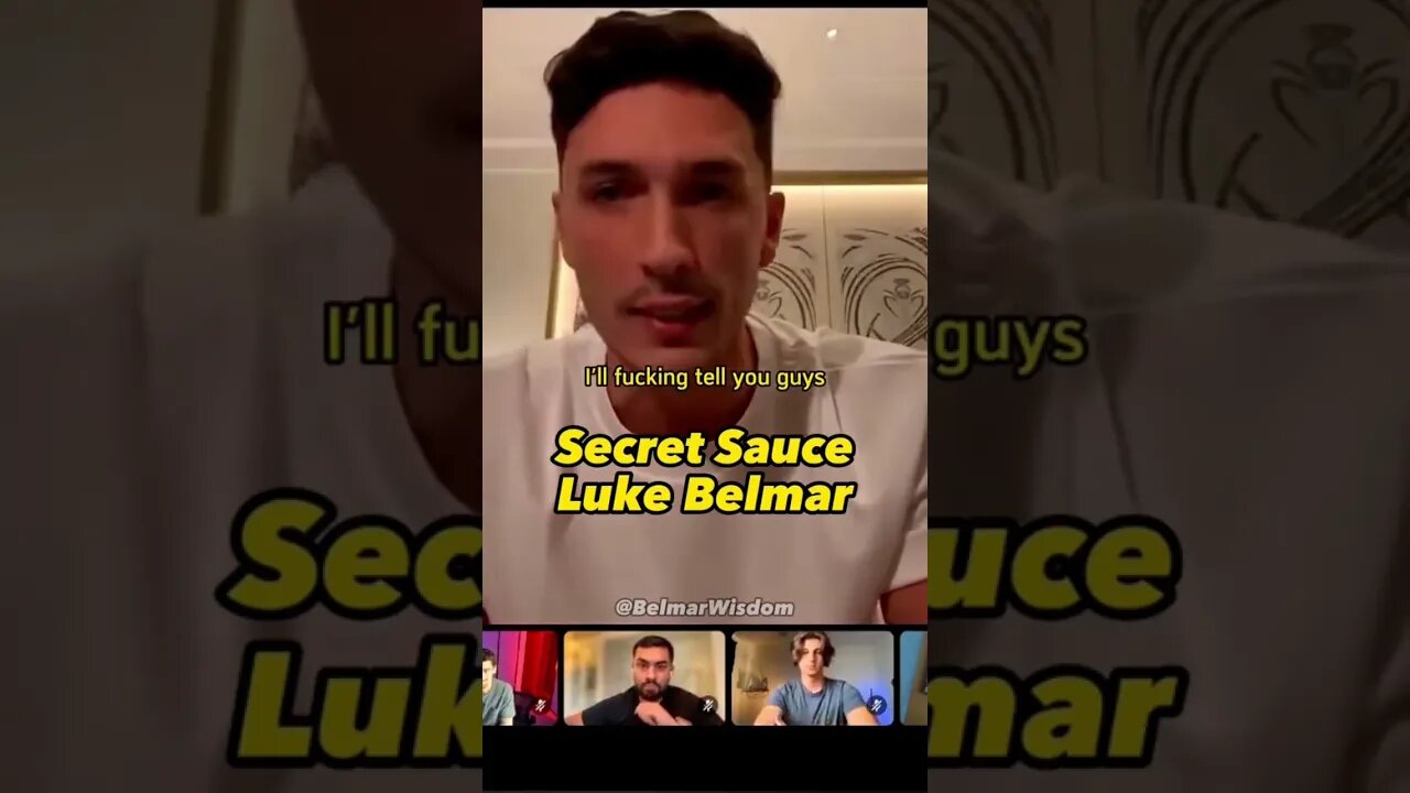 Secret Sauce from Luke Belmar #ecommerce #millionaire