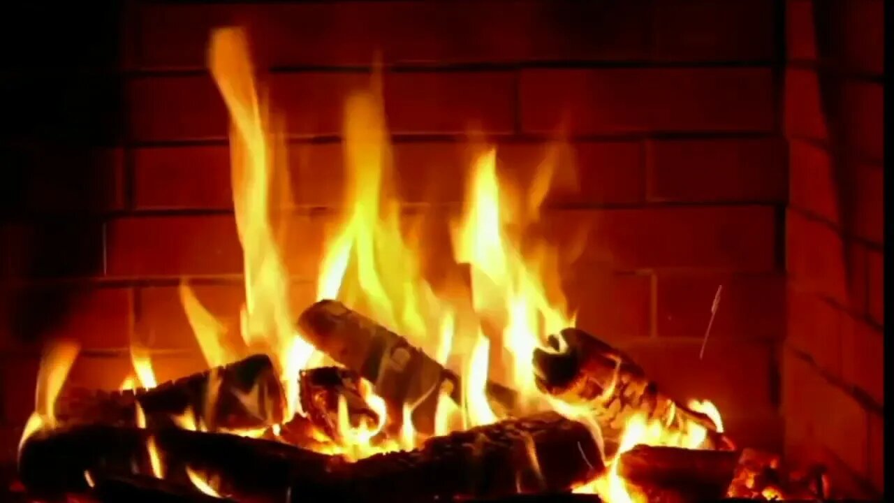 3 Hours of Virtual Fireplace with Relaxing music