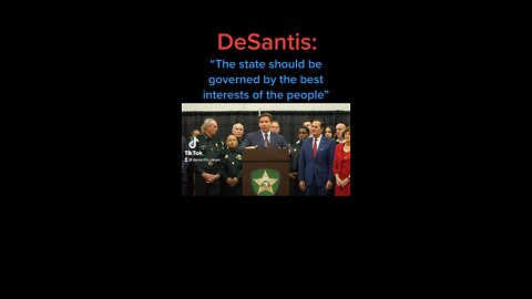 Ron DeSantis: The state should be governed by the people, not one company