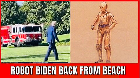 The Hidin’ Biden Robot JUST EMERGED from his Beach Vacation