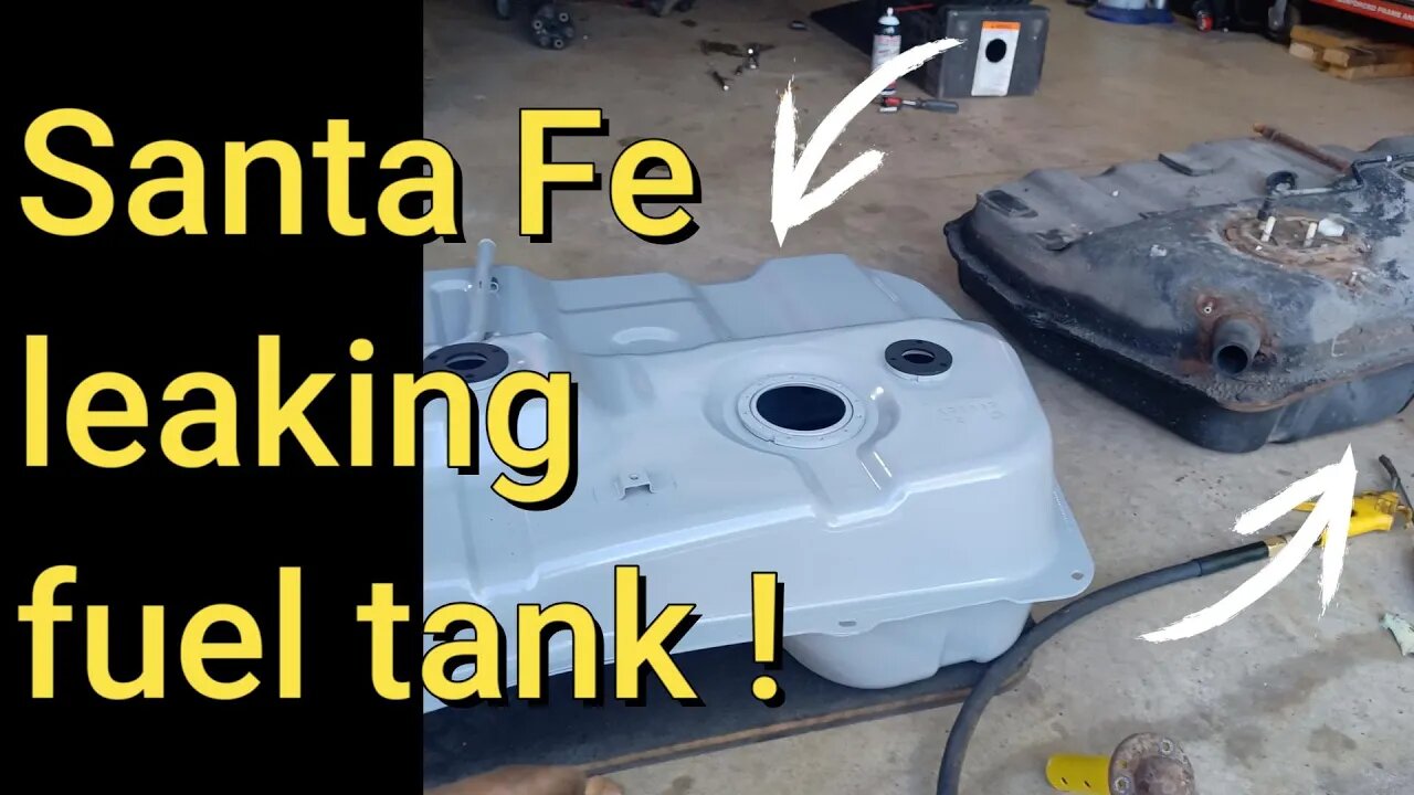 Hyundai santa fe leaking fuel tank / fuel pump replacement