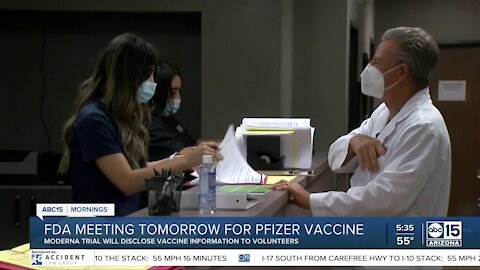 FDA meeting Thursday for Pfizer vaccine