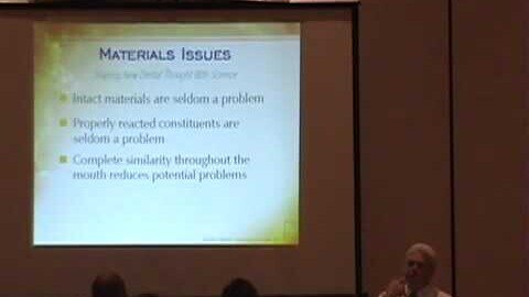Pt. 1 J. Clifford reviews how reduce dental patient risk by materials screening IAOMT 2007 L.V.