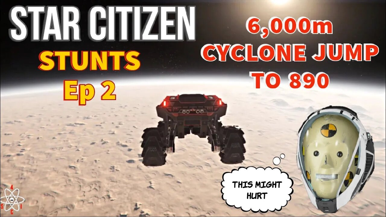 STAR CITIZEN - Insane 6,000 Meter Cyclone Jump Into 890