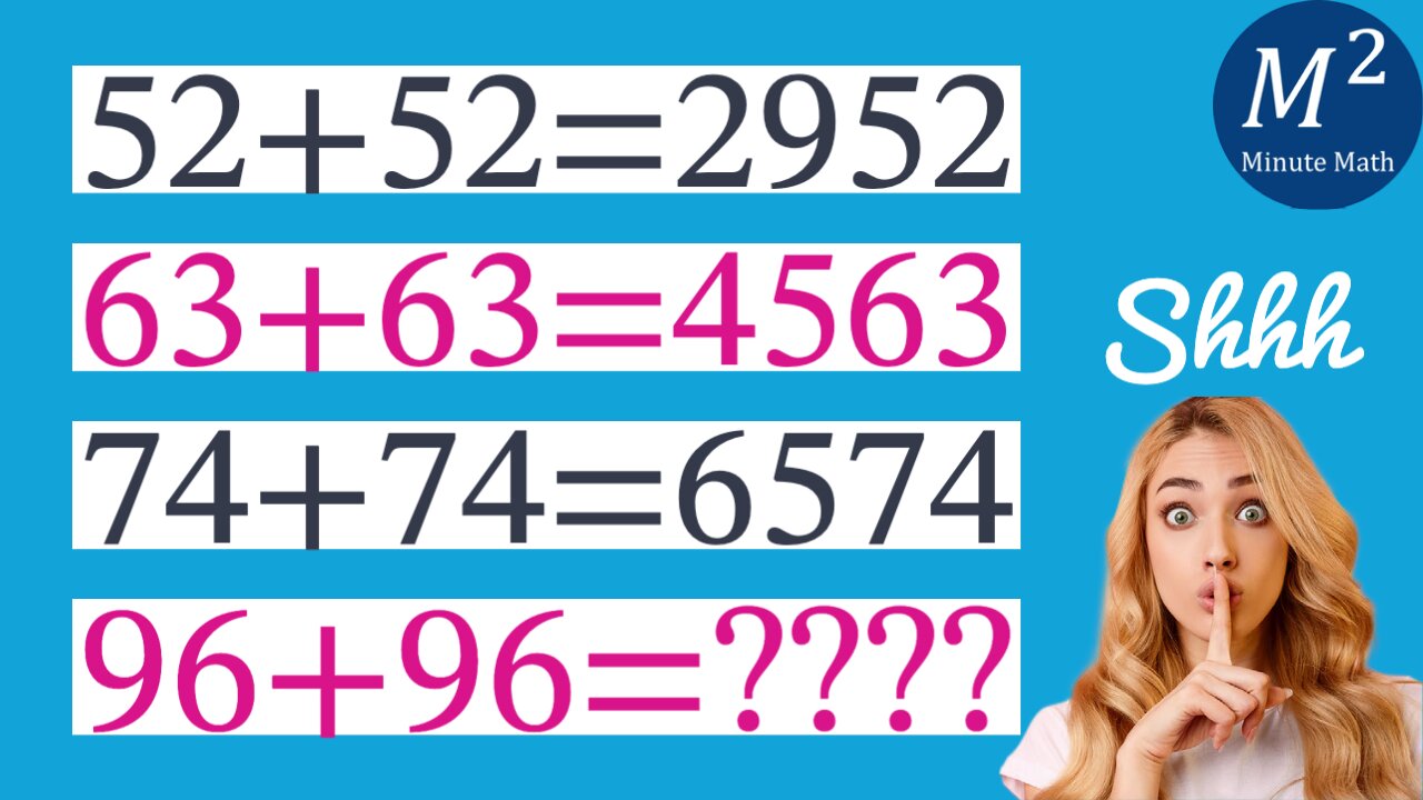 Shhh, It is NOT a Plus Sign "+" Math Puzzle! | Minute Math